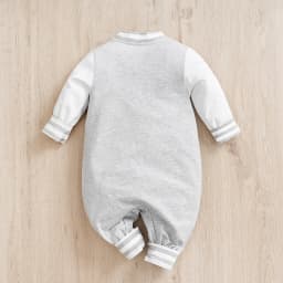 Newborn Baby Baseball Clothes 0 3 6 9 12 Months Boston Cotton Long Sleeve Footies Toddler Boy Clothes Kids Jumpsuit gray pajamas