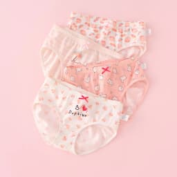 4pcs Girl Cotton Bright Color Briefs Soft Breathable Underpants Girl Quality Underwear Size 85-165 Kids Healthy Panties