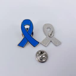 5/10/50/100pcs Colon Cancer Awareness Pins - Blue Ribbon Enamel Lapel Pin Bulk -- Prostate & Childhood Cancer Awareness Items