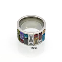 Multicolor Crystal For Women Anel 316L Stainless Steel Wedding Rings Female Rainbow Color Stone Anillo Fashion Jewelry