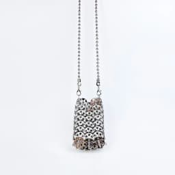 New Metal Silver Shining Trendy Phone Lipstick Bag Chain Strap Single Shoulder Crossbody Small Bag for Women