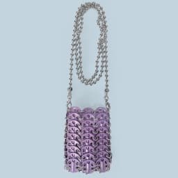 New Metal Silver Shining Trendy Phone Lipstick Bag Chain Strap Single Shoulder Crossbody Small Bag for Women