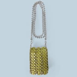 New Metal Silver Shining Trendy Phone Lipstick Bag Chain Strap Single Shoulder Crossbody Small Bag for Women