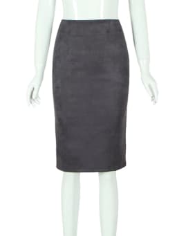 Women Skirts Suede Solid Color Pencil Skirt Female Autumn Winter High Waist Bodycon Vintage Suede Split Thick Stretchy Skirts