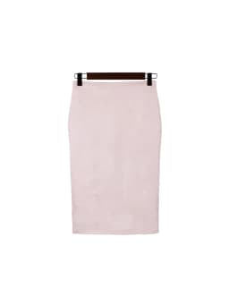 Women Skirts Suede Solid Color Pencil Skirt Female Autumn Winter High Waist Bodycon Vintage Suede Split Thick Stretchy Skirts