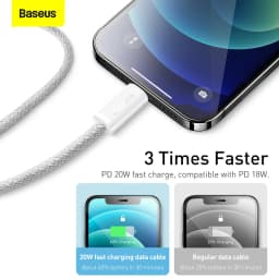 Baseus USB C Cable For IPhone 14 13 12 11 Pro Max Xs Plus 20W 30W Fast Charging Cable Type C Data Wire For ipad Macbook
