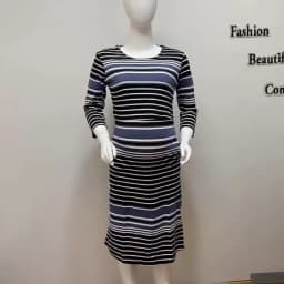 Maternity Nursing Dress Cotton Striped Summer Spring Skirt Pregnancy Dress for Pregnant Woman Dress Breastfeeding Dress