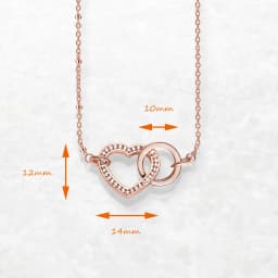 Heart Together Forever Rose Gold Necklace New Feminine Fine Jewelry Europe 925 Sterling Silver Romantic Gift For Women