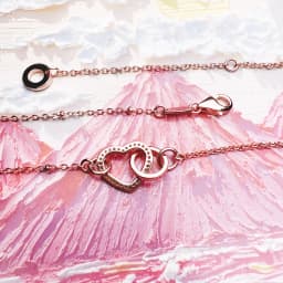 Heart Together Forever Rose Gold Necklace New Feminine Fine Jewelry Europe 925 Sterling Silver Romantic Gift For Women