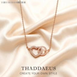 Heart Together Forever Rose Gold Necklace New Feminine Fine Jewelry Europe 925 Sterling Silver Romantic Gift For Women