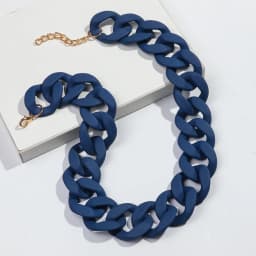 New Colorful Matte Acrylic Wide Chain Choker Necklaces for Women Statement Bohemian Resin Chunky Collar Necklace Fashion Jewelry