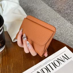 Genuine Leather Wallet Women's Purse 2026 New Folding Simple Small Money Ladies Bag Multi-functional Coin Bag Female Ultra New