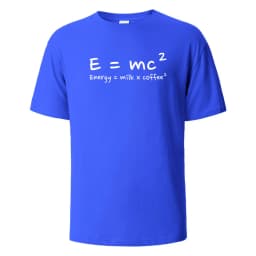 Energy Milk Coffee Print T-Shirt 100% Cotton Summer Tees For Men Women Oversize Casual Tops
