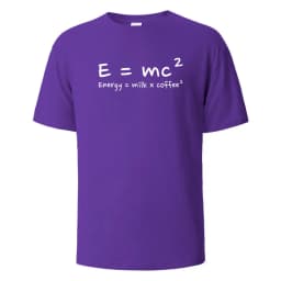 Energy Milk Coffee Print T-Shirt 100% Cotton Summer Tees For Men Women Oversize Casual Tops