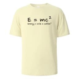 Energy Milk Coffee Print T-Shirt 100% Cotton Summer Tees For Men Women Oversize Casual Tops