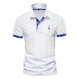 Dropshipping Polo Giraffe Shirt Men Quality Embroidery Summer Short Sleeve Polo Casual Business Social Mens Polos BR Size