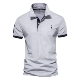 Dropshipping Polo Giraffe Shirt Men Quality Embroidery Summer Short Sleeve Polo Casual Business Social Mens Polos BR Size