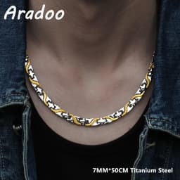 Titanium Steel Dragon Scales Necklace Magnetic Therapy Necklace Germanium Collar