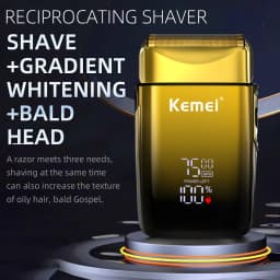 Kemei TX10 New Electric Shaver with LED Display Rechargeable Beard Shaver Men's Bald Shaver Original Blade Accessories