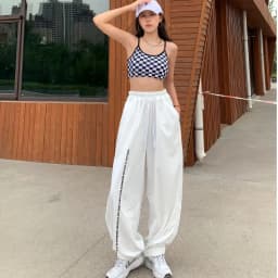 European American Style Women Pants High Waist Casual Drawstring Design Woman Trousers New Spring Summer 2024 Y2K Pants