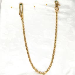 Fine Brass Wallet Jean Japanese Fish U Hook Belt Lock Spring Swivel Italian Flat Cross Link Chain Gift for Friend