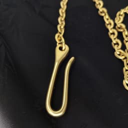 Fine Brass Wallet Jean Japanese Fish U Hook Belt Lock Spring Swivel Italian Flat Cross Link Chain Gift for Friend