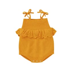 Spaghetti Straps Sleeveless Baby Girls Summer Rompers One-piece Jumpsuit Knit Acrylic Newborn Infant Bodysuit Playsuit Sleepsuit