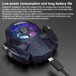 MEMO AK03 Mobile Phone Gaming Trigger Joystick Gamepad Fan Radiator 2 IN 1 Aim Shooting L1R1 Key Button Game Cooler for IOS PUBG