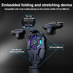 MEMO AK03 Mobile Phone Gaming Trigger Joystick Gamepad Fan Radiator 2 IN 1 Aim Shooting L1R1 Key Button Game Cooler for IOS PUBG