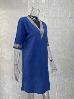 New Solid Color V-Neck Mid-Sleeved Elegant Dress