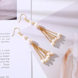 100% Natural Freshwater Pearl 14K Gold Filled Female Tassels Drop Earrings Wholesale Jewelry For Women Anti Allergy Gifts