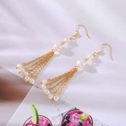 100% Natural Freshwater Pearl 14K Gold Filled Female Tassels Drop Earrings Wholesale Jewelry For Women Anti Allergy Gifts