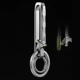 Luxury Titanium Men Belt Key Chain Lightweight Waist Hanging Buckle Durable for Car Key Ring Holder EDC Quickdraw Male Gifts