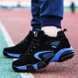 Plus Size Men's Trendy Colour Block Sneakers, Comfy Non Slip Lace Up Casual Durable Shoes For Men's Outdoor Activities