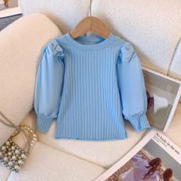 Girls White Long Sleeve T-shirt Shirt Princess Shirt for Tddler Girl Sweet Pullover Casual Shirt Children Tops Pullover