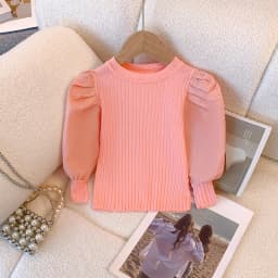 Girls White Long Sleeve T-shirt Shirt Princess Shirt for Tddler Girl Sweet Pullover Casual Shirt Children Tops Pullover
