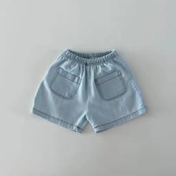 New Korean Version of Short-Sleeved Denim Shirt and Shorts Set for Boys and Girls, Summer Fashionable and Stylish Two-Piece Set