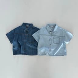 New Korean Version of Short-Sleeved Denim Shirt and Shorts Set for Boys and Girls, Summer Fashionable and Stylish Two-Piece Set
