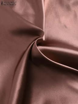 ZANZEA Fashion Satin Silk Skirts Women Summer Long High Waist Skirt Casual Solid Party Faldas Saia Female Vintage Work OL Jupe