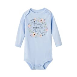 Baby Rompers Happy Birthday To The Dad Print Infant Bodysuit Boys Girls Clothes Daddy Birthday Present Jumpsuit Toddler Outfits