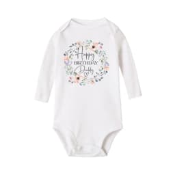 Baby Rompers Happy Birthday To The Dad Print Infant Bodysuit Boys Girls Clothes Daddy Birthday Present Jumpsuit Toddler Outfits