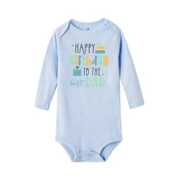 Baby Rompers Happy Birthday To The Dad Print Infant Bodysuit Boys Girls Clothes Daddy Birthday Present Jumpsuit Toddler Outfits