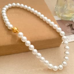 Fashion Jewelry Vintage Elegant Temperament Glass Simulated Pearl Necklace For Women Female Gift Accessories Dropshipping