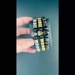 Luxury Stainless Steel Beads Spartan Warrior Helmet Man Bracelet Jewelry Valentine's Day For Women