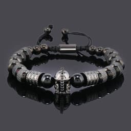 Luxury Stainless Steel Beads Spartan Warrior Helmet Man Bracelet Jewelry Valentine's Day For Women
