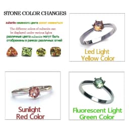 Elegant Zultanite Ring Sterling Created Sultanite Color Change Round Cut 5MM Fine Jewelry Party Wedding Gift for Women