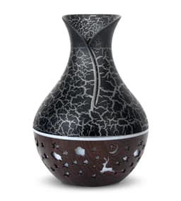 7 Colors Cracked Vase Air Humidifier Star Sky Deep Wood Grain Hollow Out Home Aromatherapy Essential Oil Aroma Diffuser 150ml