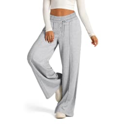 Wide Leg Pants For Women’S Fleece Lined Sweatpants Straight Pants Bottom All-Math Plain Fitness Joggers Pants Travel Basic