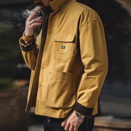 Maden New American Retro Hunting Lapel Plus Size Short Jackets Men's Outwear Spring and Autumn Brand Clothing