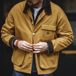Maden New American Retro Hunting Lapel Plus Size Short Jackets Men's Outwear Spring and Autumn Brand Clothing